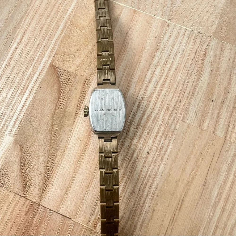 Vintage Jules Jurgensen ladies gold tone bronze tone mechanical dress watch